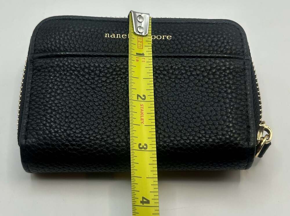 Nanette Lepore Black Pebbled Leather Small Zip Around Wallet - Picture 4 of 4